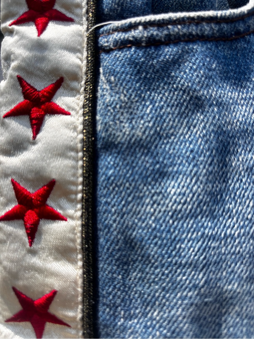 Scotch & Soda Mid Blue Skinny Jeans with Star Side Trim - Picture 3 of 4